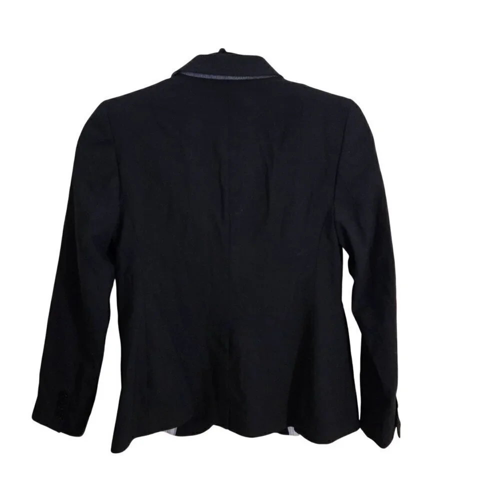 Banana Republic NWOT Long And Lean Wool Blend Black Classic Blazer Size 0